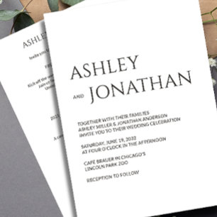 Modern Bold & Minimalist Wedding All-in-One Invitation