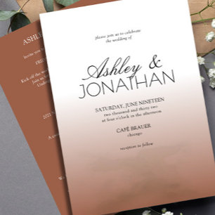 Modern Bold & Minimalist Wedding Clay All-in-One Invitation