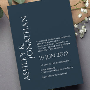 Modern Bold & Minimalist Wedding Invitation
