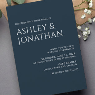 Modern Bold & Minimalist Wedding Invitation