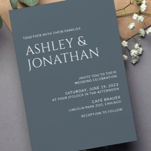Modern Bold & Minimalist Wedding Invitation