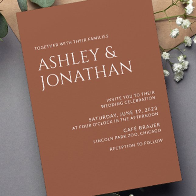 Modern Bold & Minimalist Wedding Invitation (Creator Uploaded)