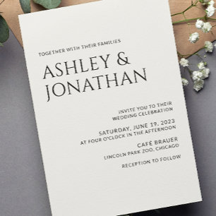 Modern Bold & Minimalist Wedding Invitation