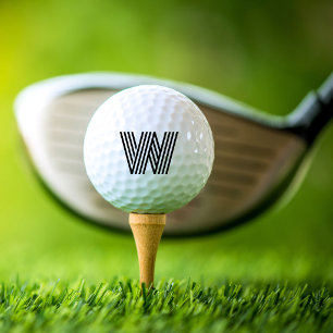 Modern Bold Monogram Golf Balls