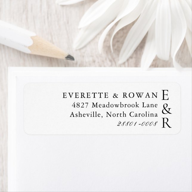 Modern Bold Monogram Minimalist Return Address (Insitu)