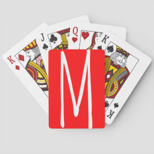 Modern Bold Monogram Playing Cards