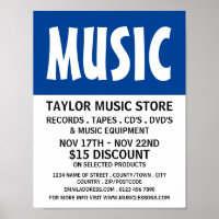 Modern Bold, Music Store Advertising