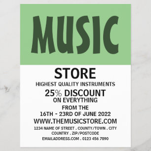 Modern Bold, Musical Instrument Store Flyer