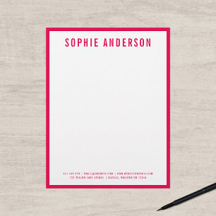 Modern Bold Name with EDITABLE Border Colour Letterhead