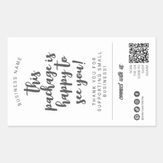 Modern Bold Packaging Grey & White Chic Minimal Sticker