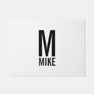 Modern Bold Personalized Monogram and Name Doormat