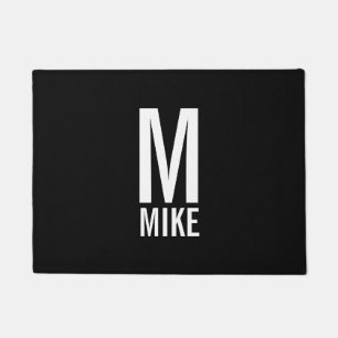 Modern Bold Personalized Monogram and Name Doormat