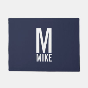 Modern Bold Personalized Monogram and Name Doormat