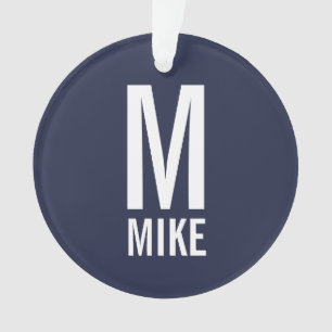 Modern Bold Personalized Monogram and Name Ornament
