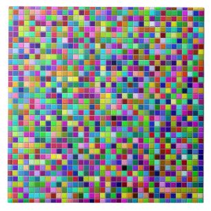 Modern Bold Print More Color  Tile