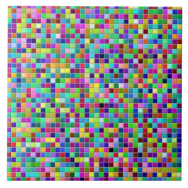 Modern Bold Print More Colour  Tile (Front)