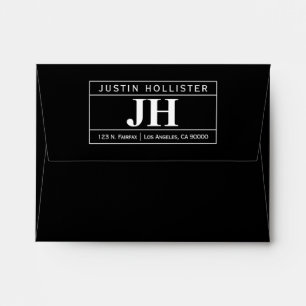 Modern Bold Professional   Black & White A2 Envelope