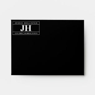 Modern Bold Professional Black & White A2 Envelope