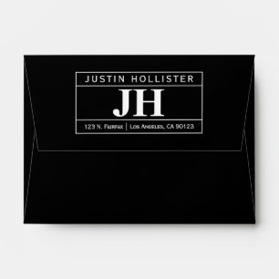 Modern Bold Professional Black & White A6 Envelope