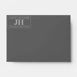 Modern Bold Professional   Dark & Light Grey A6 Envelope