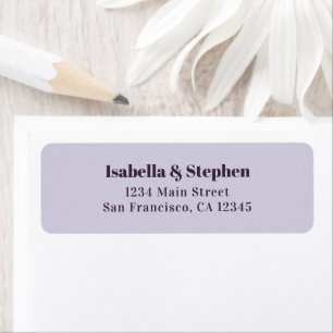 Modern Bold Purple Lavender Return Address