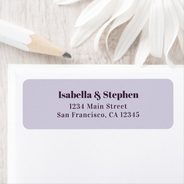 Modern Bold Purple Lavender Return Address (Insitu)