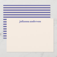 Modern Bold Purple Stripes Personalized Name
