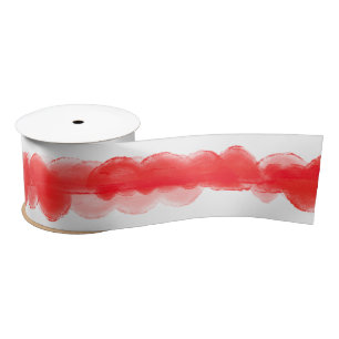 modern bold retro red festive holiday gift satin ribbon