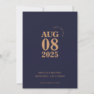 Modern Bold Save The Date Wedding Invitation