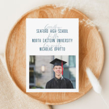 Modern Bold Script Boy High School Graduation