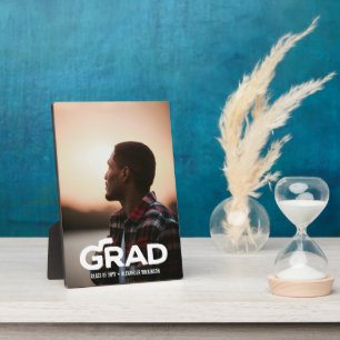 Modern Bold Script Minimal Photo Graduation Plaque
