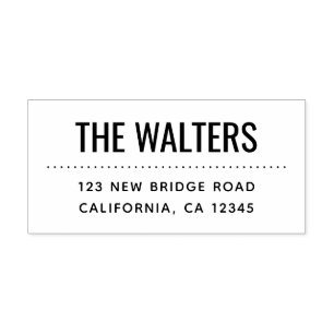 Modern Bold Script Return Address All Caps Self-inking Stamp