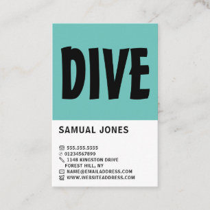 Modern Bold, Scuba Diving Instructor Business Card