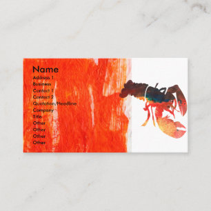 modern Bold Seafood Lobster Design Business Card