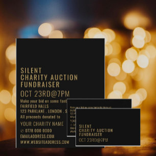 Modern Bold, Silent Charity Auction Event Flyer