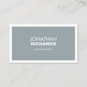 MODERN & BOLD - Slate/White Business Card