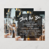 Modern, Bold Stock the Bar Couples Shower