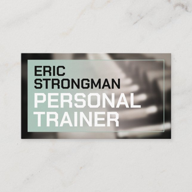 Modern bold style gym inspired  business card (Front)