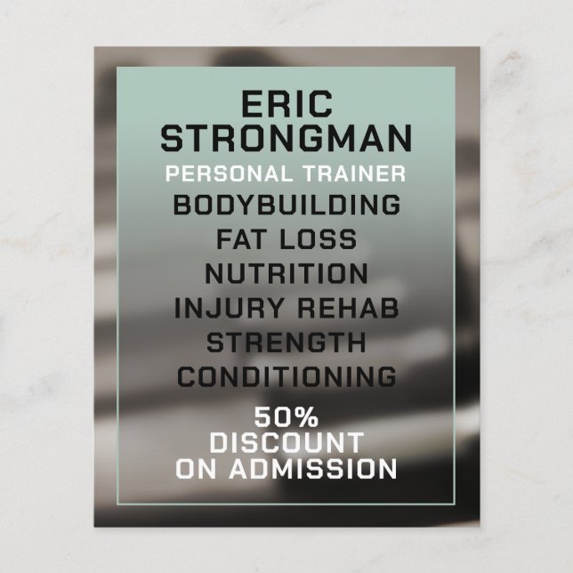 Modern bold style gym inspired flyer (Front)