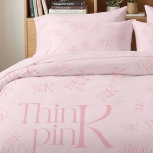 Modern Bold Think Pink Freak Typography Pillowcase