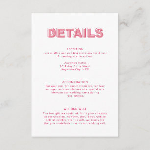 Modern Bold Type Text Details Enclosure Card