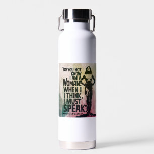 Modern Bold Typography Artistic Feminist Water Bottle