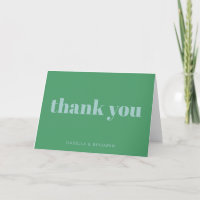 Modern Bold Typography Bright Green Blue Wedding