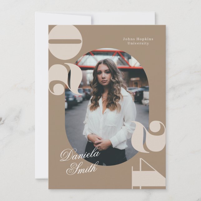 Modern Bold Typography Class of 2024 Graduation Invitation (Front)