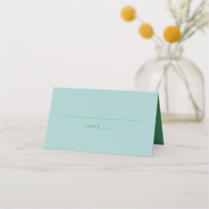 Modern Bold Typography Colourful Blue Green Table Place Card