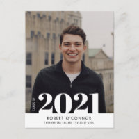 Modern Bold typography graduation invitation