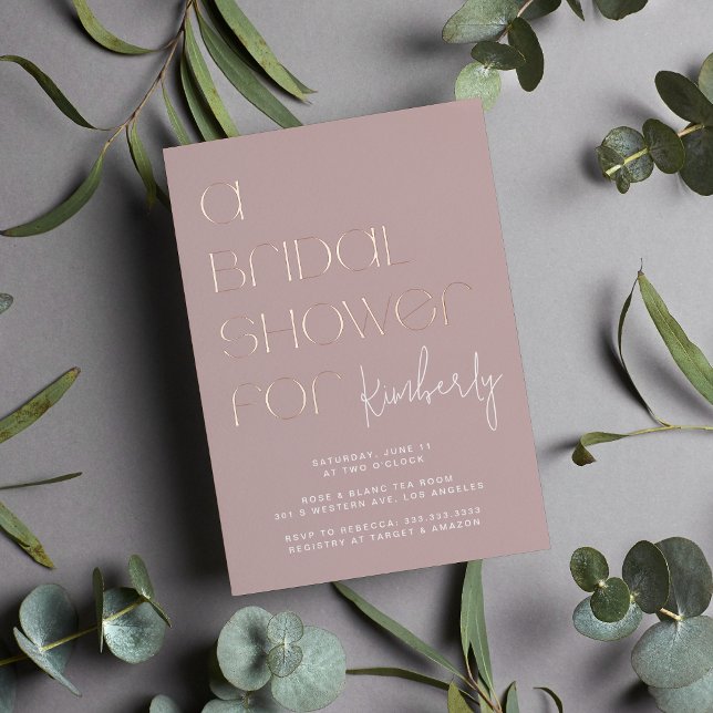 Modern Bold Typography Pink Gold Bridal Shower (Creator Uploaded)