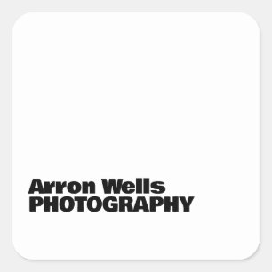 Modern Bold Typography  Square Sticker