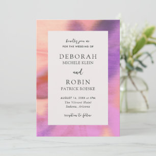 Modern Bold Vibrant Wedding Invitation