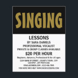 Modern Bold, Vocalist Lessons Advertising Flyer<br><div class="desc">Modern Bold,  Vocalist Lessons Advertising Flyers By The Business Card Store.</div>